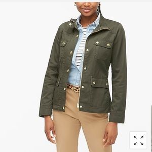 NWT J.Crew Resin Coated Twill Field Jacket